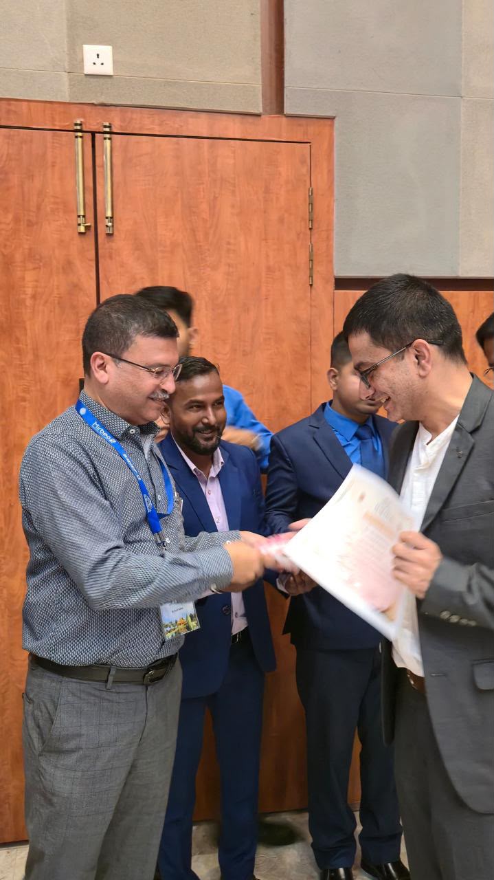 Doctor at professional event
